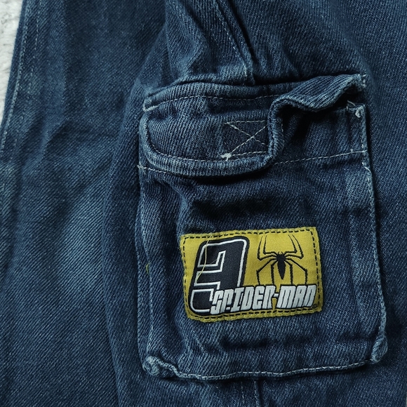 Y2K Kids Spider-Man 3 The Movie Cargo jeans Sz 5 - Picture 4 of 7
